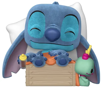 Figurină Funko POP! Disney: Lilo & Stitch - Sleeping Stitch in Box (Flocked) (Special Edition) #1607