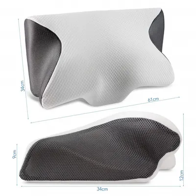 Set 2 perne ortopedice din spuma cu memorie, cu extensii Suporto
