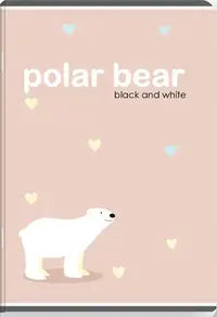 Caiet Black&White Cute Animal - A5, 40 foi, rânduri înguste și late, sortiment