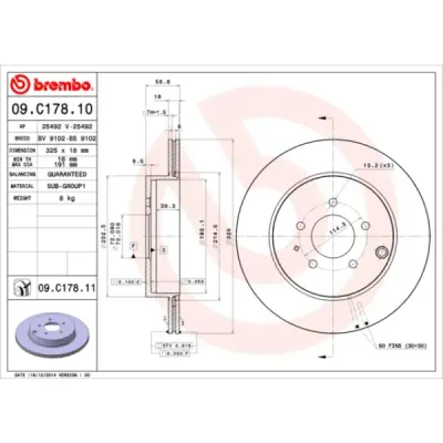 Disc frana BREMBO 09.C178.11
