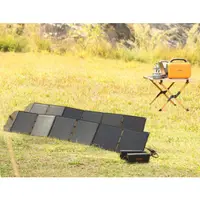 Pachet kit solar portabil Runhood Starter energie independenta 324Wh cu panou pliabil 100W si invertor AC 80W