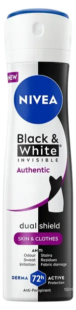 Spray deodorant Nivea Invisible on Black & White Authentic, 150 ml