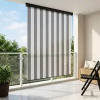vidaXL Rulou textil Antracit și Alb 180 x 250 cm Țesătură și Aluminiu