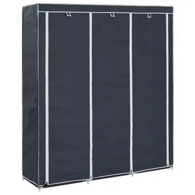 vidaXL Dulap cu bare și compartimente, negru, 150x45x175 cm
