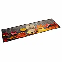vidaXL Covor de bucătărie lavabil, model toamnă, 60x300 cm, catifea