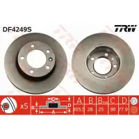 Disc frana TRW DF4249S