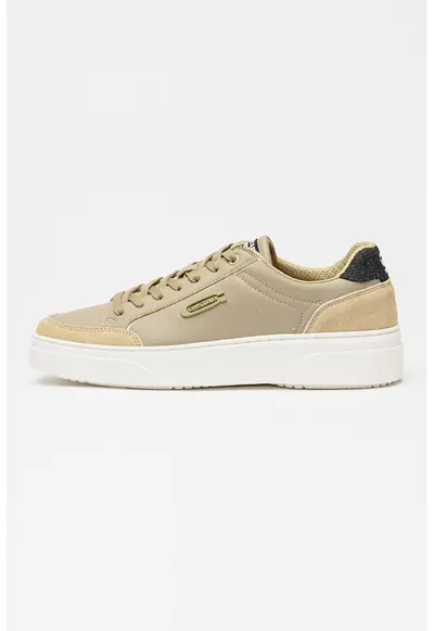 Pantofi sport low-cut de piele ecologica si piele intoarsa Straker Lea - Grej/Bleumarin