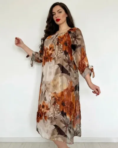Rochie dreapta tip matase Mariana 19