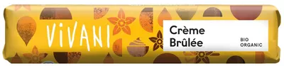 Ciocolată bio, crème brûlée, 40 g, Vivani