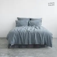 Lenjerie de pat albastru-deschis din in pentru pat dublu/extinsă 200x220 cm – Linen Tales