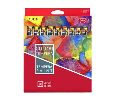 Tempera 18culori x 12ml, Daco