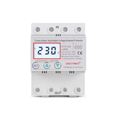 Releu TRIFAZIC siguranta digitala de protectie tensiune 380V 1- 80A STVP-936--80A recuperare automata