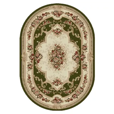 Covor Oval, 60 x 110 cm, Verde, Lotos 574/310