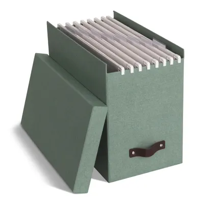 Organizator verde pentru documente din carton Johan Canvas Paper Laminate – Bigso