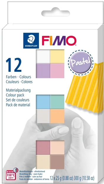Set de lut Staedtler Fimo Soft - Plastilina, 12 culori