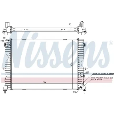 Radiator, racire motor NISSENS 64312A