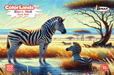 Bloc de desen №4 B-Max - Animals, 15 foi, sortiment