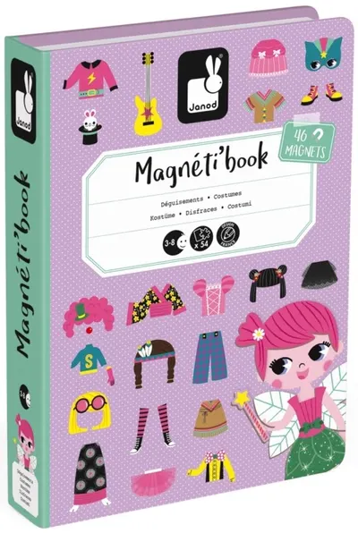 Joc magnetic Janod - Fetele cu haine magnetice