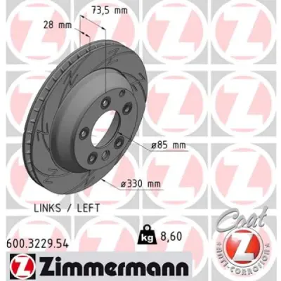 Disc frana ZIMMERMANN 600.3229.54
