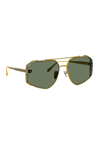 Ochelari de soare aviator unisex supradimensionati - Auriu