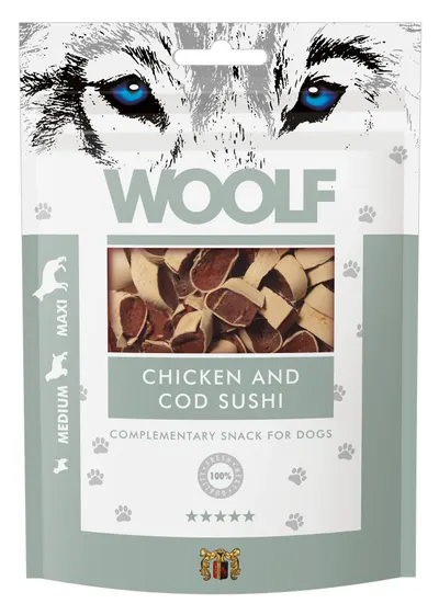 WOOLF DOG SNACKS Chicken and Cod Sushi 100g