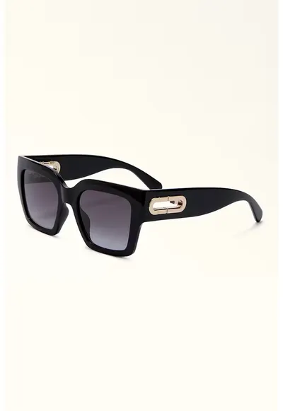 Ochelari de soare dreptunghiulari cu lentile degrade - Auriu/Negru