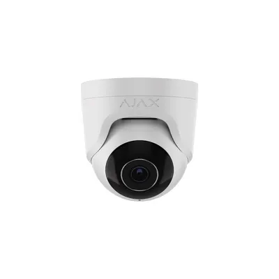 Camera supraveghere IP Dome Ajax TurretCam, 8 MP, 4 mm, IR 35 m, microfon, slot card, detectie obiecte prin AI, PoE, alb