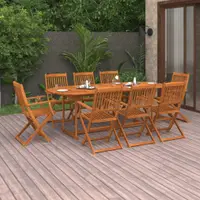 Gossi set mobilier de gradina 9 piese 220x90x75 cm, lemn masiv acacia