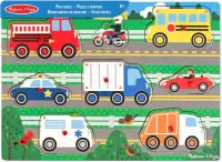 Puzzle Lemn cu Maner , Vehicule