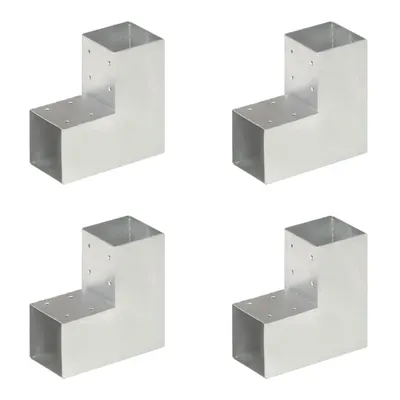 Gossi conectori de grinda, forma l, 4 buc, 91x91 mm, metal galvanizat