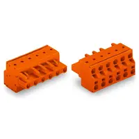 2-conductor female connector; 2.5 mm²; Pin spacing 7.62 mm; 7-pole; 2,50 mm²; orange