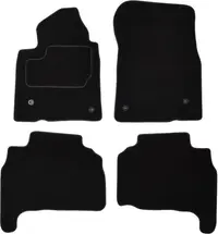 Covor podea MAMMOOTH Velours, 4 buc., fata spate, set, culoare neagra, potrivit TOYOTA LAND CRUISER 200 01.08-, Off-road SUV, 7 places; long version