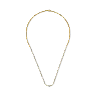 Colier tennis din aur galben cu diamante de 2ct