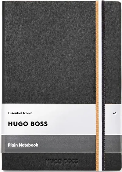 Caiet Hugo Boss Iconic - A5, cu foi albe, negru