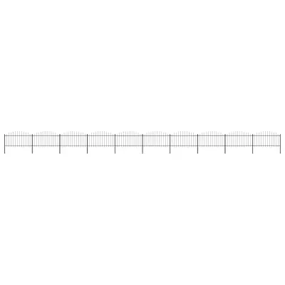 vidaXL Gard de grădină cu vârf tip suliță din oțel 1673x150 cm, negru