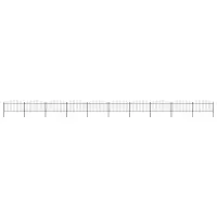 vidaXL Gard de grădină cu vârf tip suliță din oțel 1673x150 cm, negru