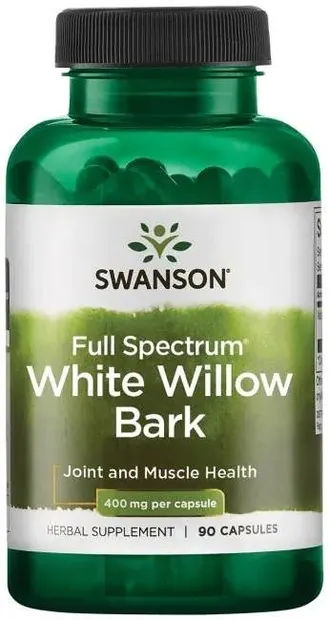 Full Spectrum White Willow Bark, 400 mg, 90 capsule, Swanson