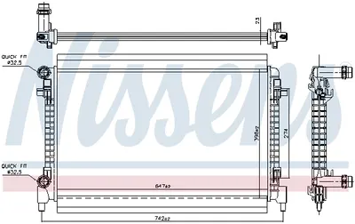 Radiator racire motor potrivit SEAT ARONA, IBIZA V; SKODA KAMIQ; VW POLO VI 1.6 1.6D 05.17
