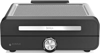 Gratar electric Ninja - Sizzle Indoor, 1450W, plat/nervat, negru