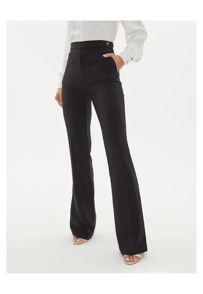 Pantaloni dama - negru - poliester - fermoar