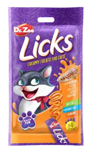 Dr Zoo Licks, recompense pisici, Pui, 4x15 g