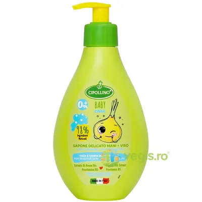 Sapun Lichid Delicat pentru Fata si Maini pentru Pielea Sensibila a Bebelusilor 0+ Luni 250ml