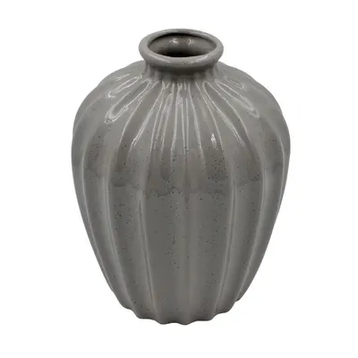 Vază decorativă din porțelan gri 20x14cm