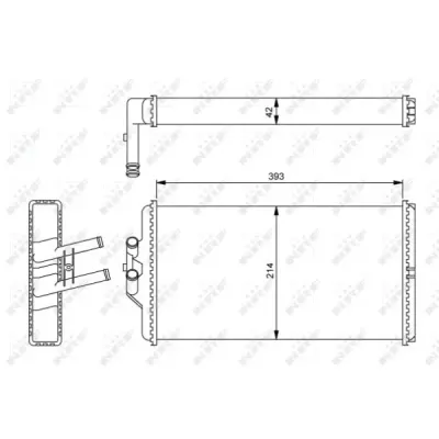 Schimbator caldura, incalzire habitaclu NRF 54241