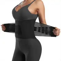 Centura de Slabit si Modelare NewEvo , Corset Postnatal cu Suport Lombar, Compresie Talie si Abdomen din Neopren, Corector de Postura, Negru, Marime