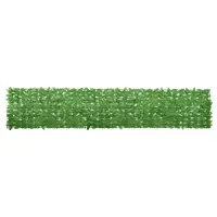vidaXL Paravan de balcon, frunze verzi, 400x75 cm