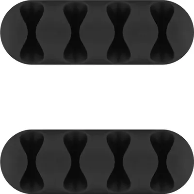 Organizator cabluri 4 sloturi negru set 2buc Goobay 70406