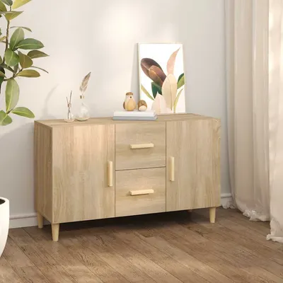 vidaXL Servantă, stejar sonoma, 100x36x60 cm, lemn compozit