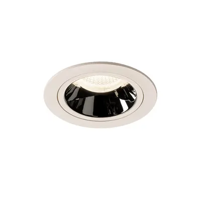 Spot incastrat, NUMINOS M Ceiling lights, white Indoor LED recessed ceiling light white/chrome 4000K 55° gimballed, rotating and pivoting, including leaf springs