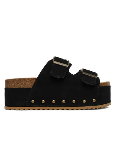 Papuci textil pentru dama - Negru